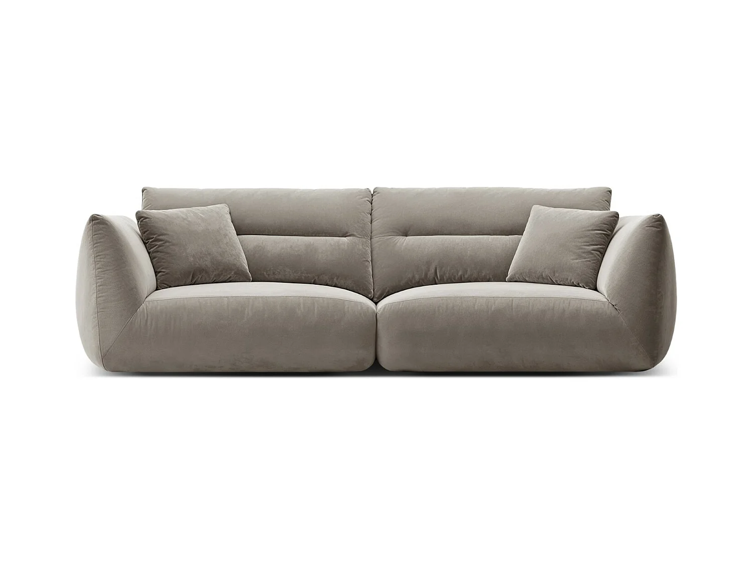 CXL by Christian Lacroix - Modulaire bank "Maurie" 4 zitplaatsen, Flueel, Concreet - 264x107x90cm
