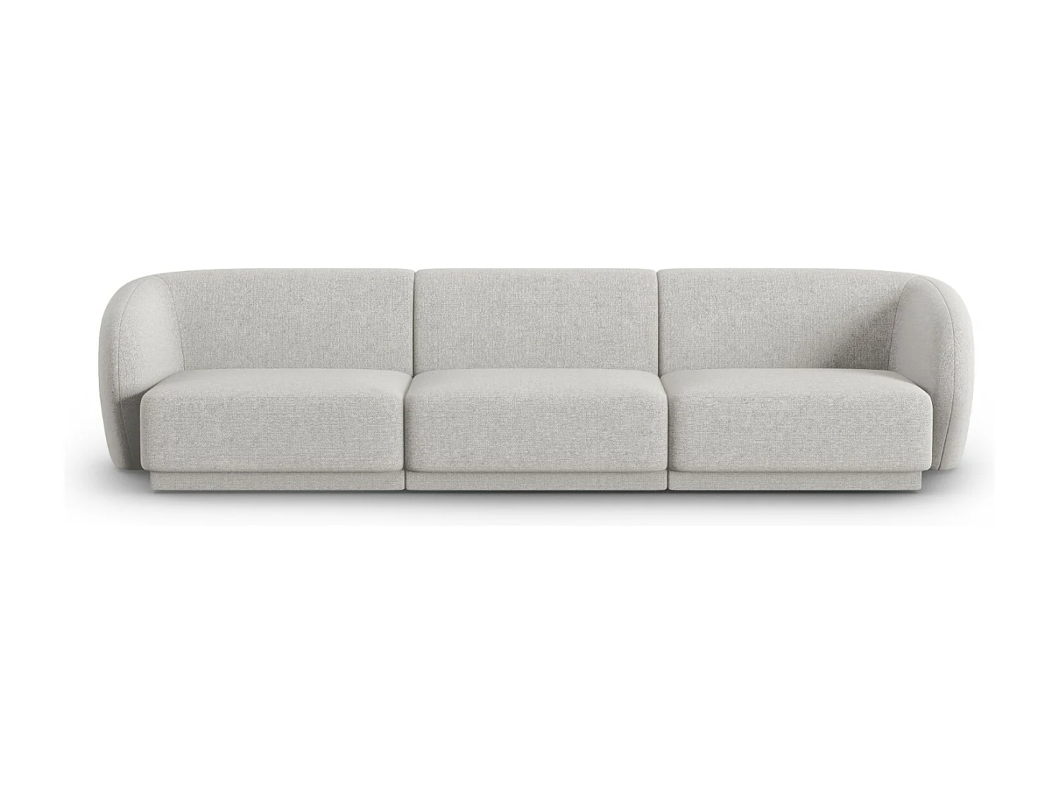 CXL by Christian Lacroix - Canapé modulable "Lionel" 3 places en chenille argent chiné - 266x93x74cm