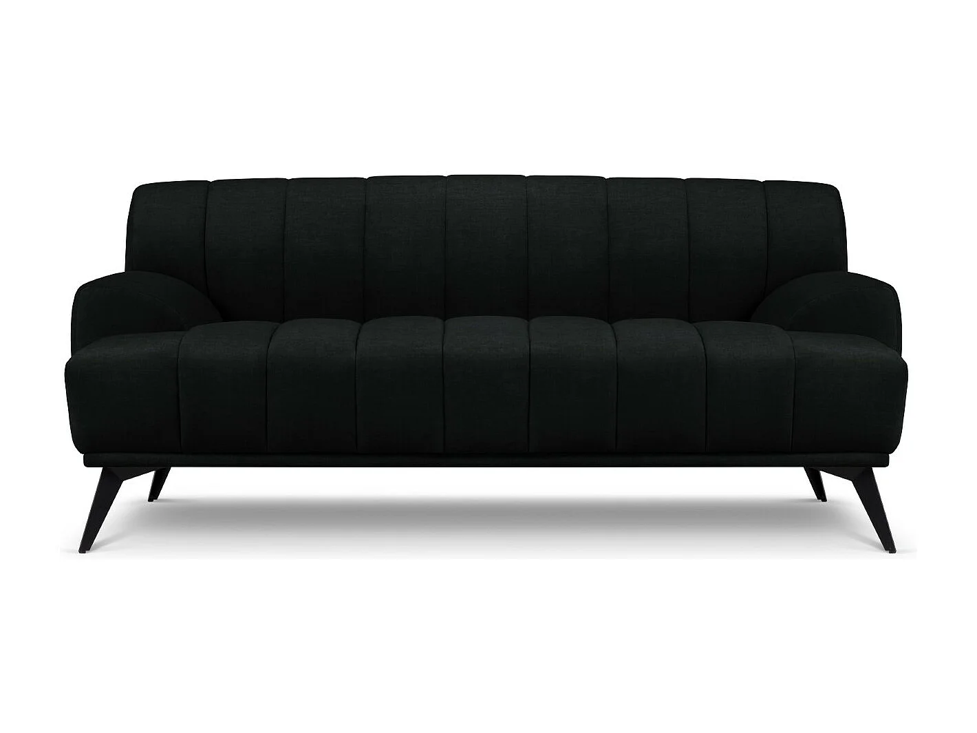 CXL by Christian Lacroix - Sofá "Rita" 2 lugares em veludo preto - 166x94x77cm