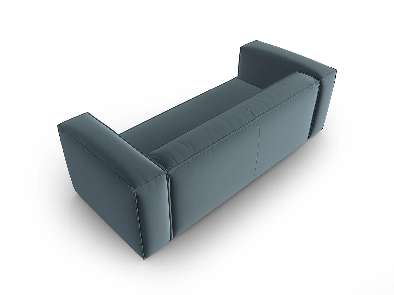 Cosmopolitan Design - Sofa, "Mackay" 3 miejsca welur, niebieski pastelowy - 200x94x73cm