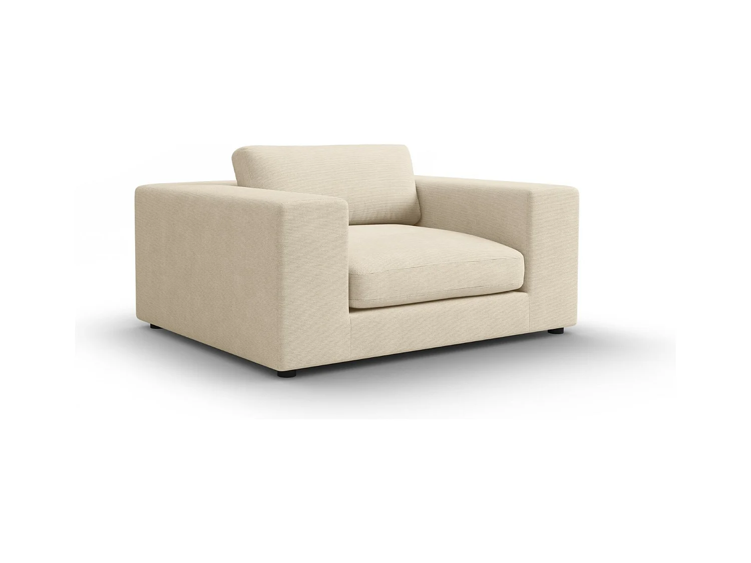 CXL by Christian Lacroix - Bank "Tendance" 1,5 zitplaatsen, Ribfluwelen, Lichtbeige - 156x122x72cm