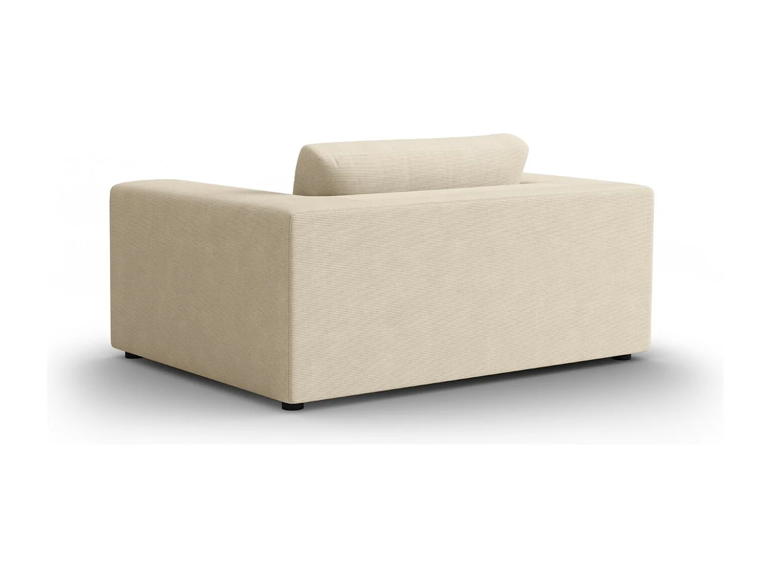 CXL by Christian Lacroix - Canapé "Tendance" 1,5 place en velours côtelé beige clair - 156x122x72cm