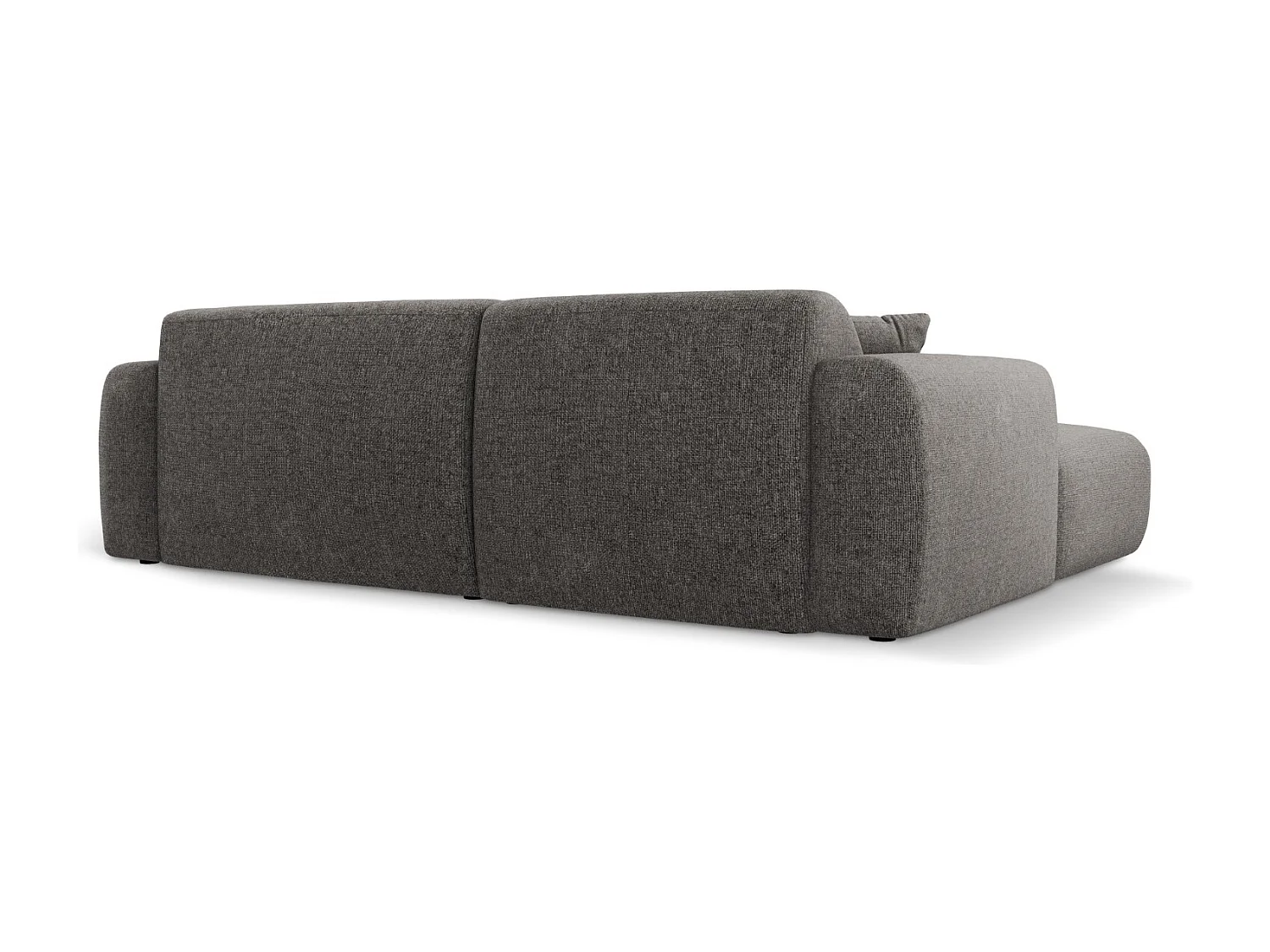 Cosmopolitan Design - 4-Sitzer Ecksofa rechts "Nolio" aus Chenille-Stoff grau - 235x170x72cm
