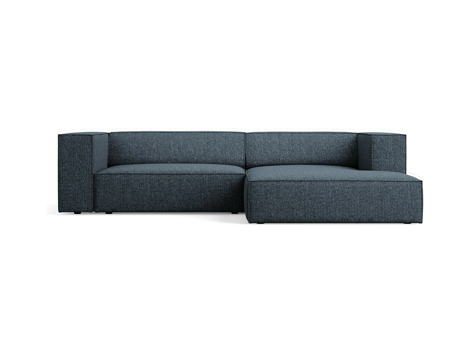 Cosmopolitan Design - Rechter hoekbank "Arendal" 3 zitplaatsen, Chenille, Koningsblauw - 224x166x70cm