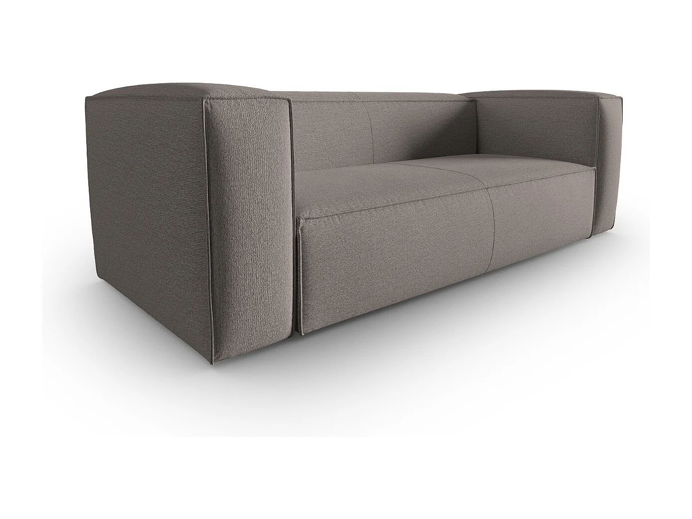 Cosmopolitan Design - Sofá "Mackay" 3 lugares em veludo estruturado cappuccino - 200x94x73cm