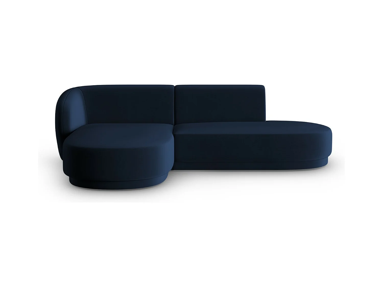 CXL by Christian Lacroix - Modulaire hoekbank links "Lionel" 4 zitplaatsen, Flueel, Koningsblauw - 233x155x74cm