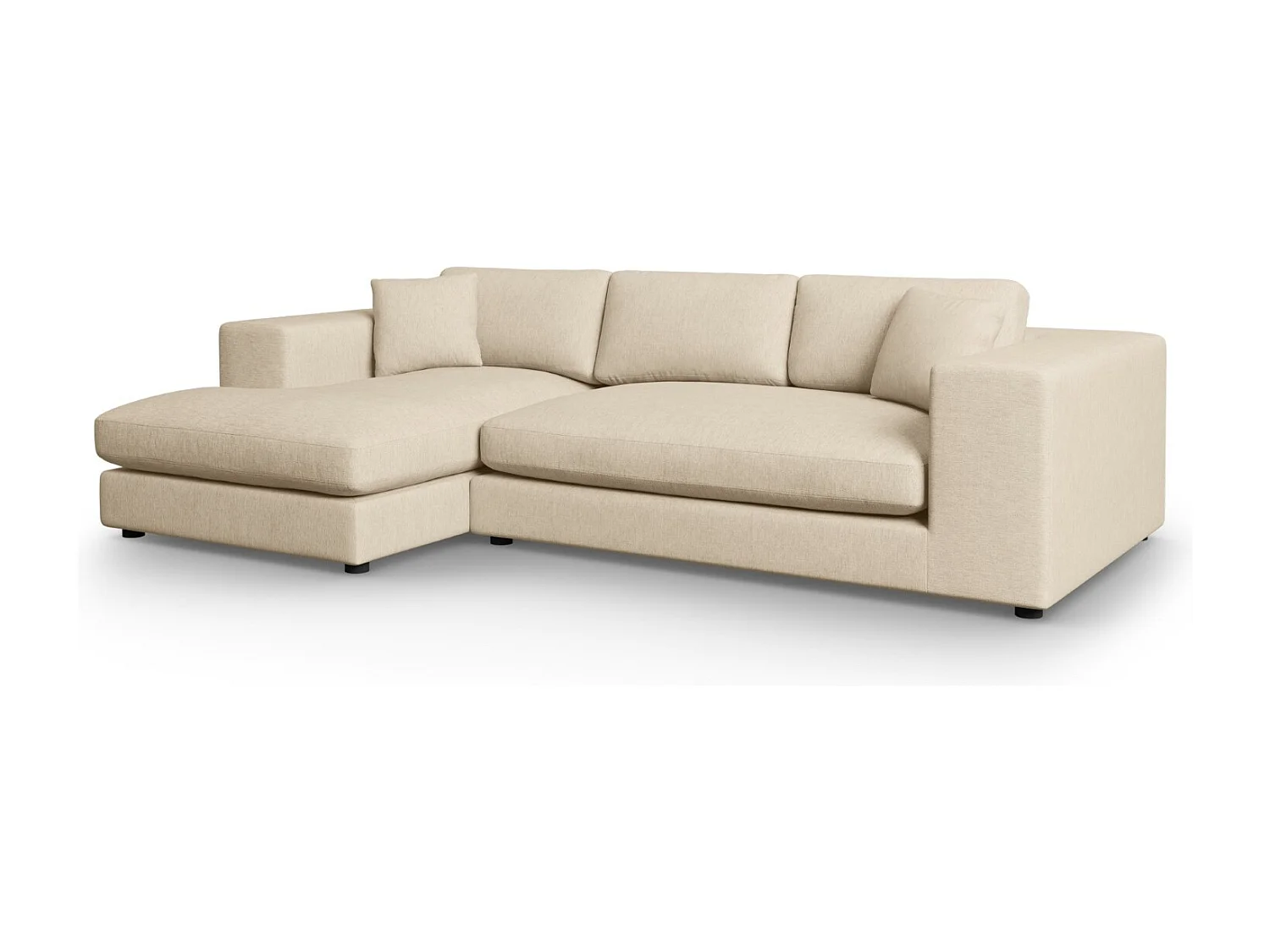 CXL by Christian Lacroix - Linker hoekbank "Tendance" 5 zitplaatsen, Structurele stof, Beige - 282x174x72cm