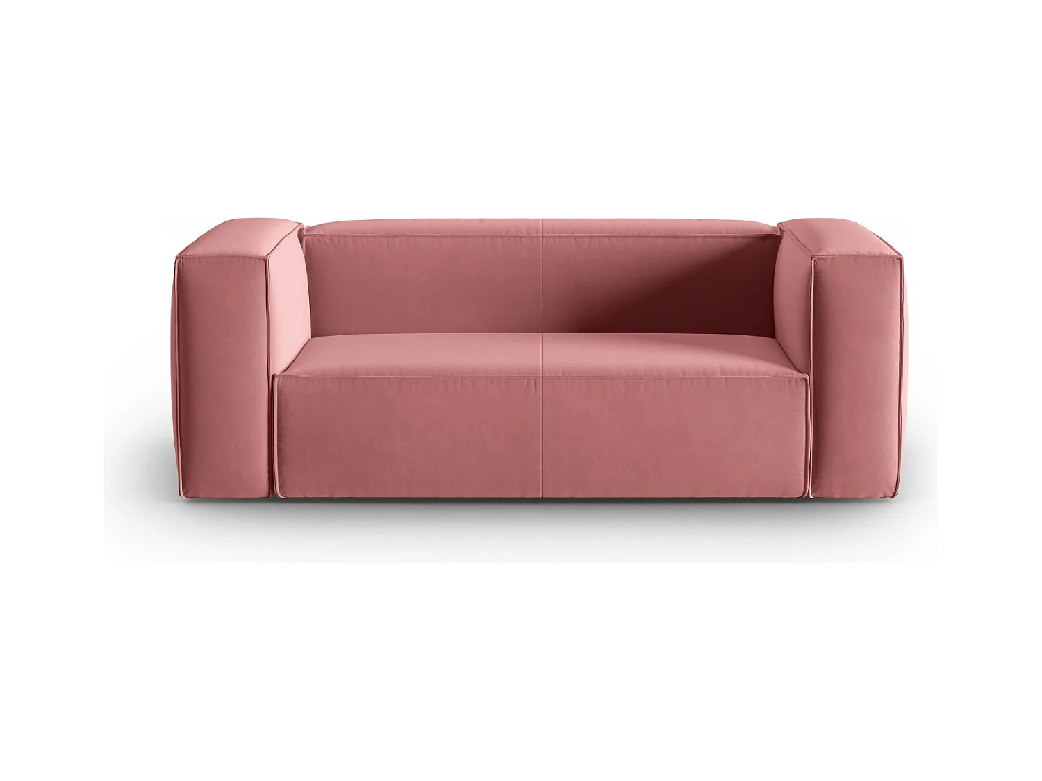 Cosmopolitan Design - Canapé "Mackay" 2 places en velours saumon - 150x94x73cm