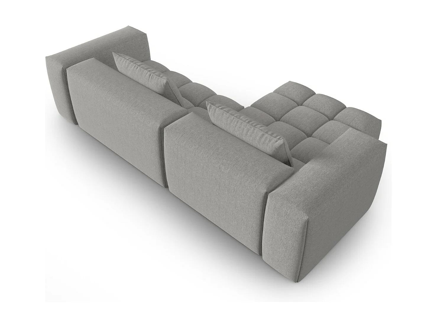 CXL by Christian Lacroix - 3-Sitzer modulares Ecksofa links "Lorella" Sitzer aus strukturiertem Stoff dunkelbeige - 260x145x70cm