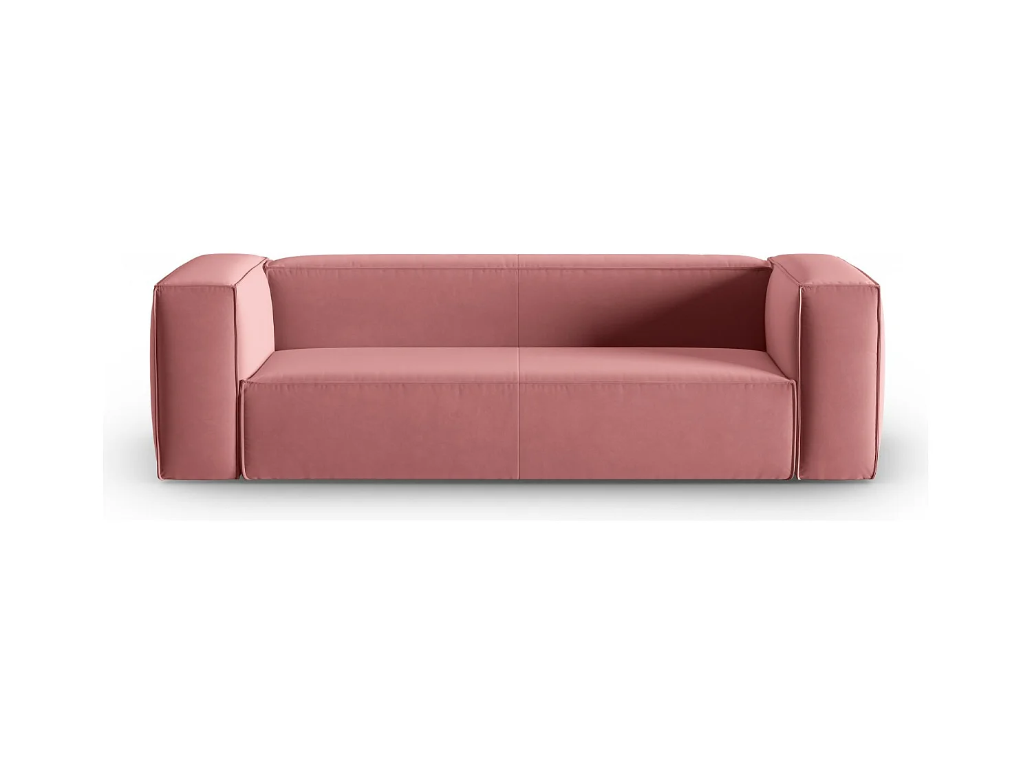 Cosmopolitan Design - Canapé "Mackay" 4 places en velours saumon - 230x94x73cm