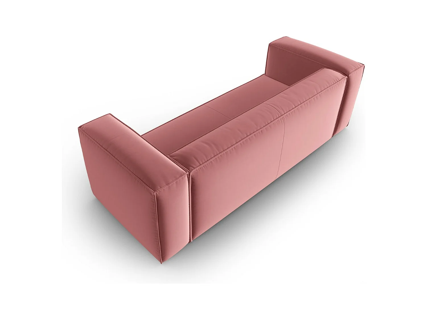 Cosmopolitan Design - Canapé "Mackay" 4 places en velours saumon - 230x94x73cm