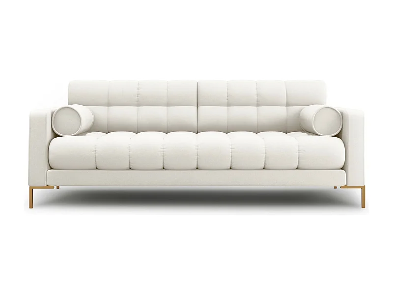Cosmopolitan Design - Sofa, "Bali" 3 miejsca tkanina strukturalna, beż jasny - 177x92x75cm