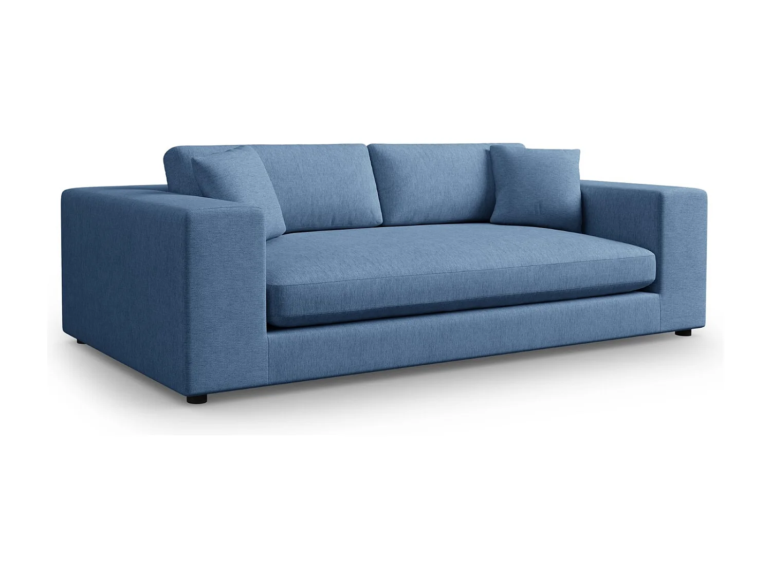 CXL by Christian Lacroix - Sofá "Tendance" 4 plazas de tejido estructural azul oscuro - 262x122x72cm