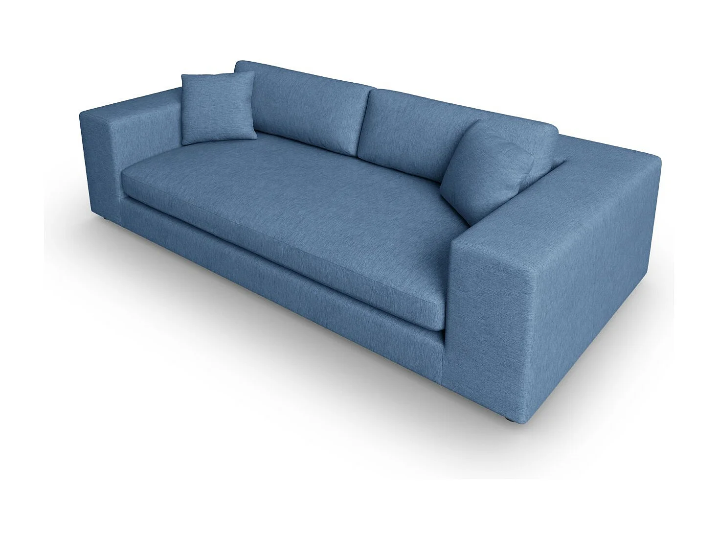 CXL by Christian Lacroix - Sofá "Tendance" 4 plazas de tejido estructural azul oscuro - 262x122x72cm