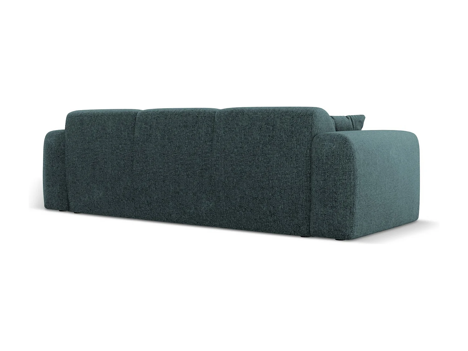 Cosmopolitan Design - Sofá "Nolio" 3 lugares em tecido chenille petróleo - 235x95x72cm