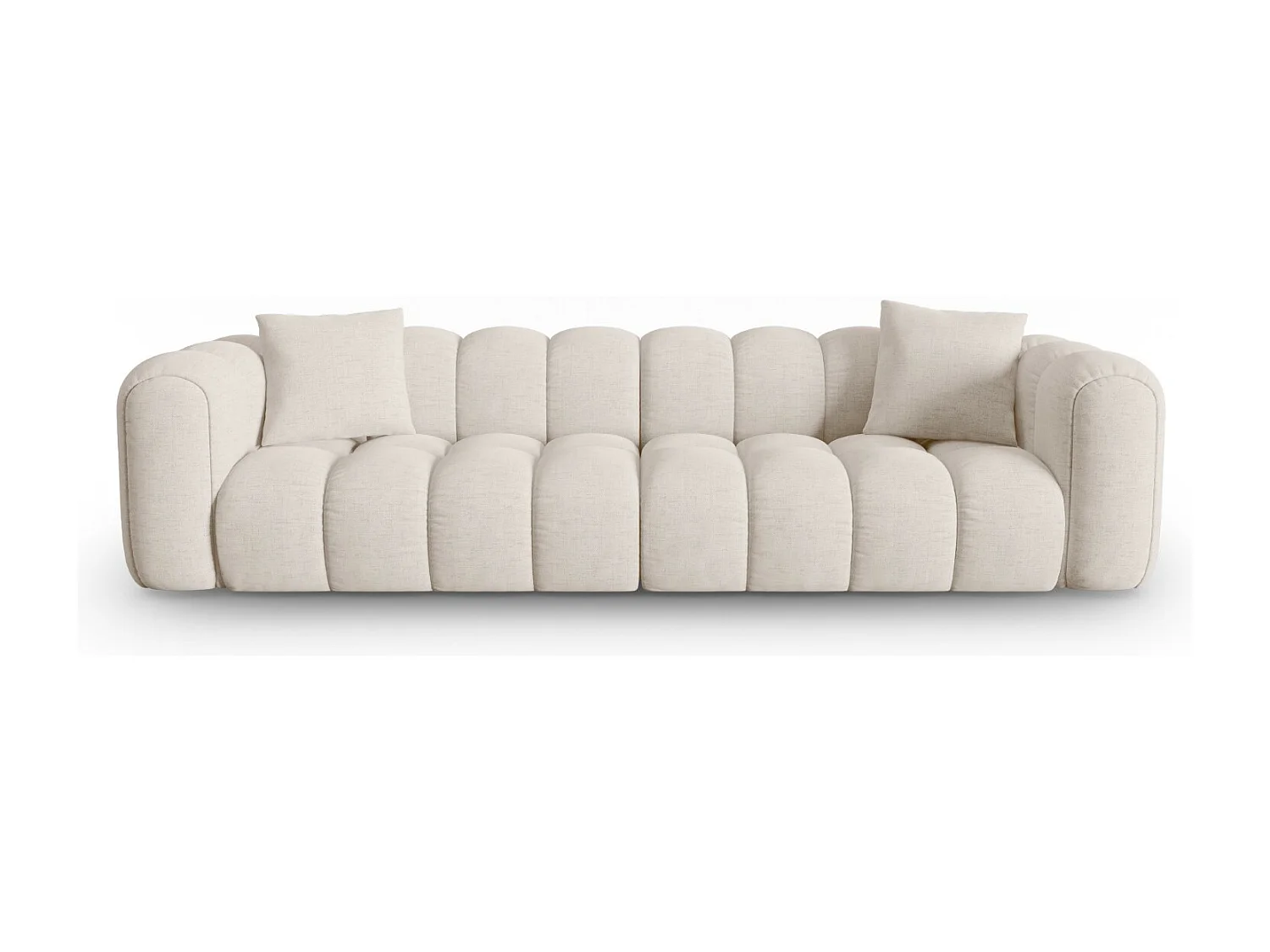 CXL by Christian Lacroix - 4-Sitzer modulares Sofa "Clotilde" Sitzer aus strukturiertem Stoff beige - 298x94x70cm