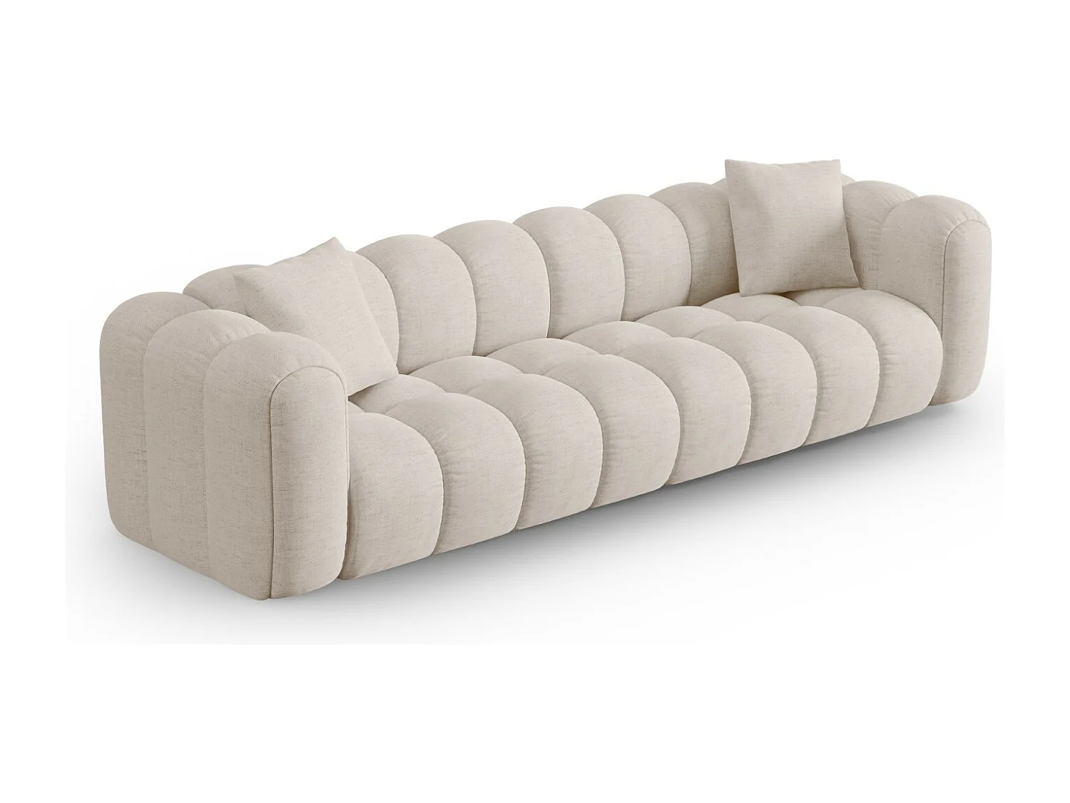 CXL by Christian Lacroix - 4-Sitzer modulares Sofa "Clotilde" Sitzer aus strukturiertem Stoff beige - 298x94x70cm