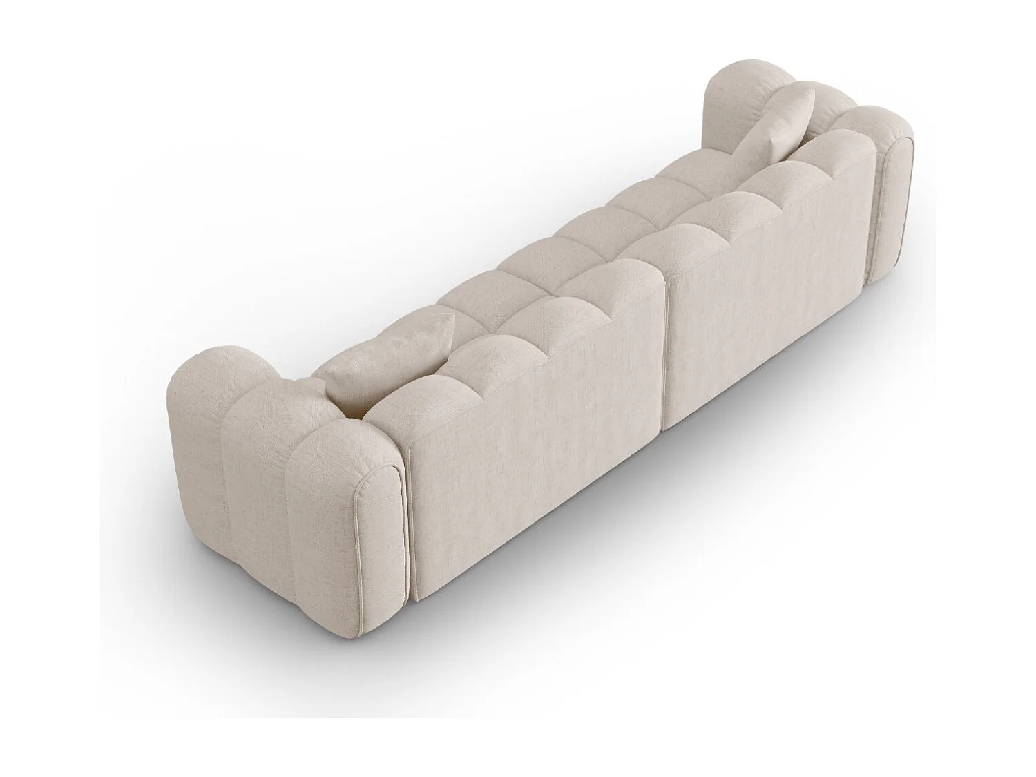 CXL by Christian Lacroix - 4-Sitzer modulares Sofa "Clotilde" Sitzer aus strukturiertem Stoff beige - 298x94x70cm