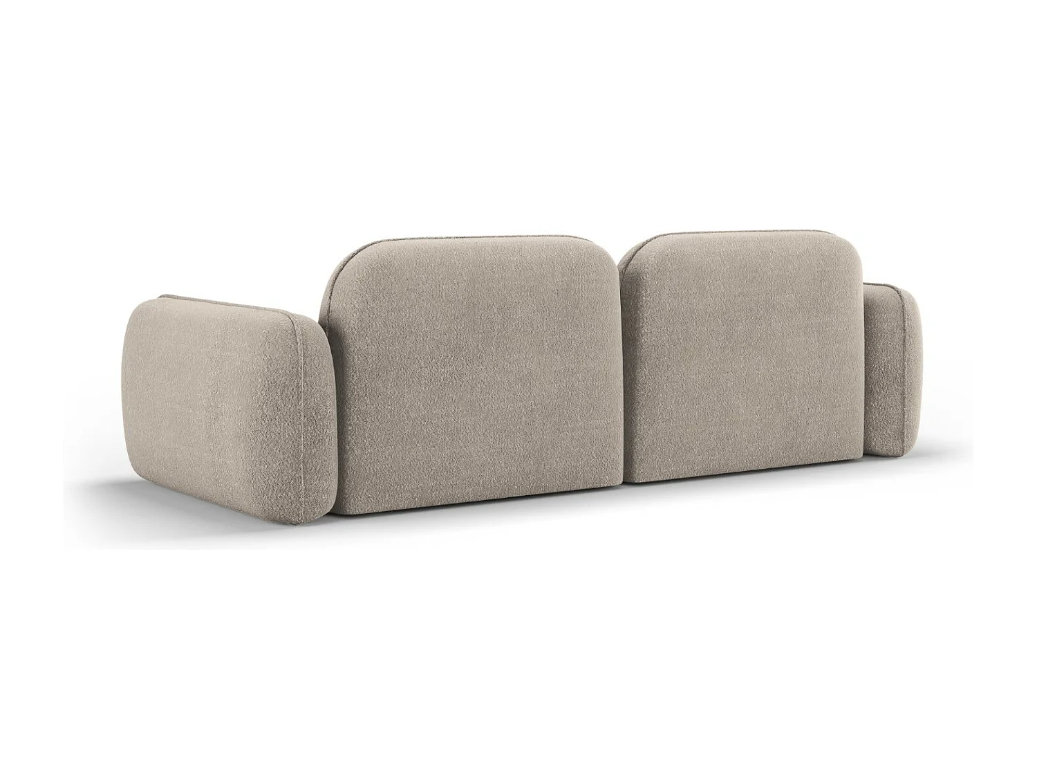 CXL by Christian Lacroix - Sofá modular "Lucien" 3 lugares em veludo bege escuro - 230x90x70cm