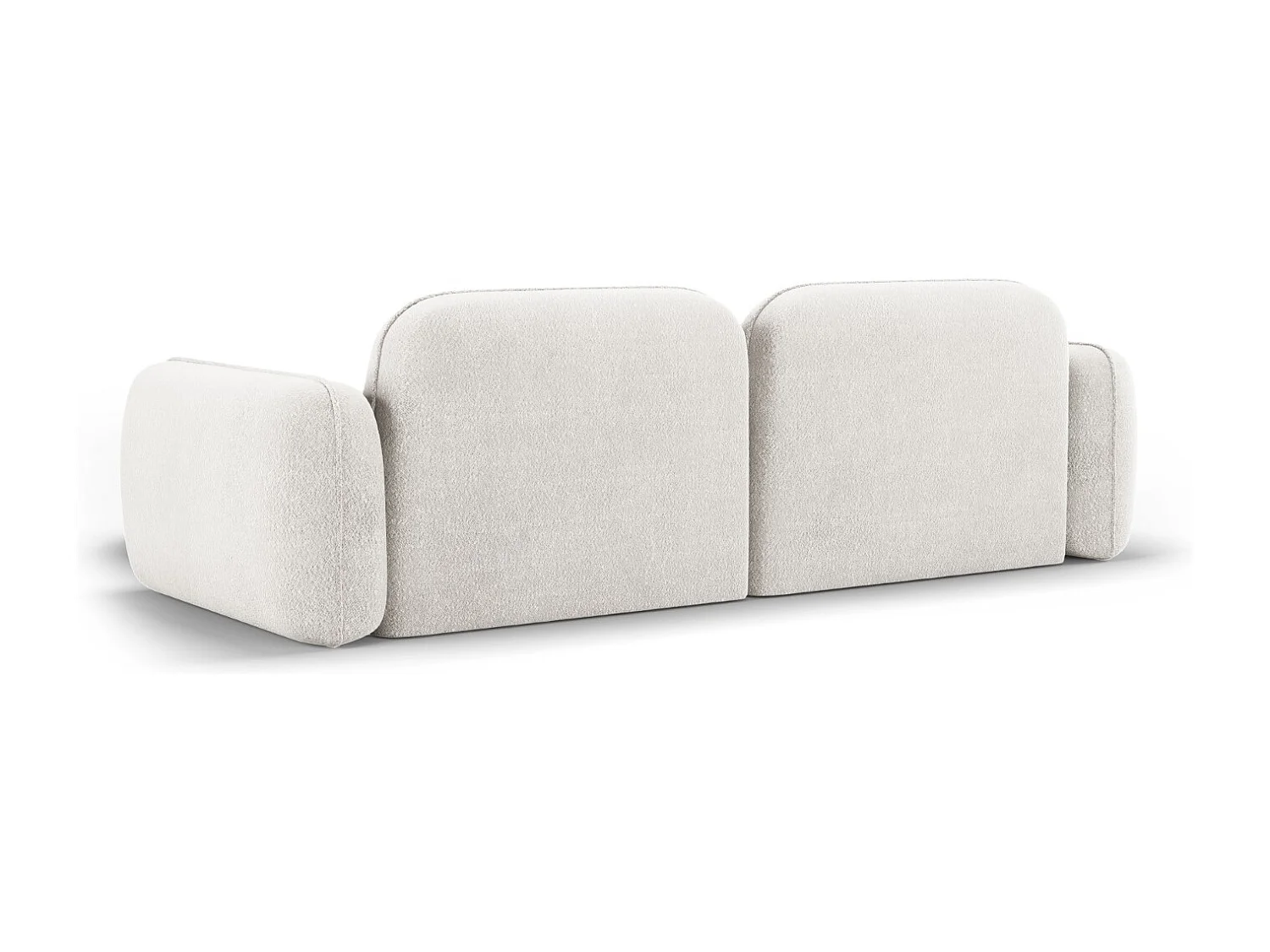 CXL by Christian Lacroix - Sofá modular de canto direito "Lucien" 3 lugares em veludo marfim - 230x165x70cm