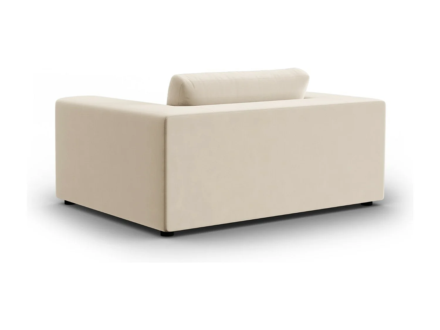 CXL by Christian Lacroix - Canapé "Tendance" 1,5 place en velours beige - 156x122x72cm