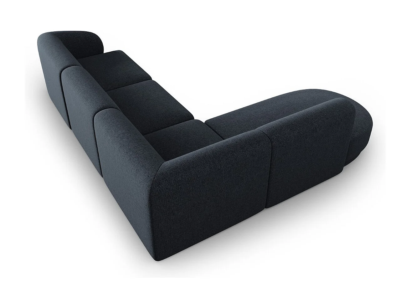 CXL by Christian Lacroix - Narożnik lewy, "Lionel" 5 miejsc szenil, niebieski melanż - 265x232x74cm