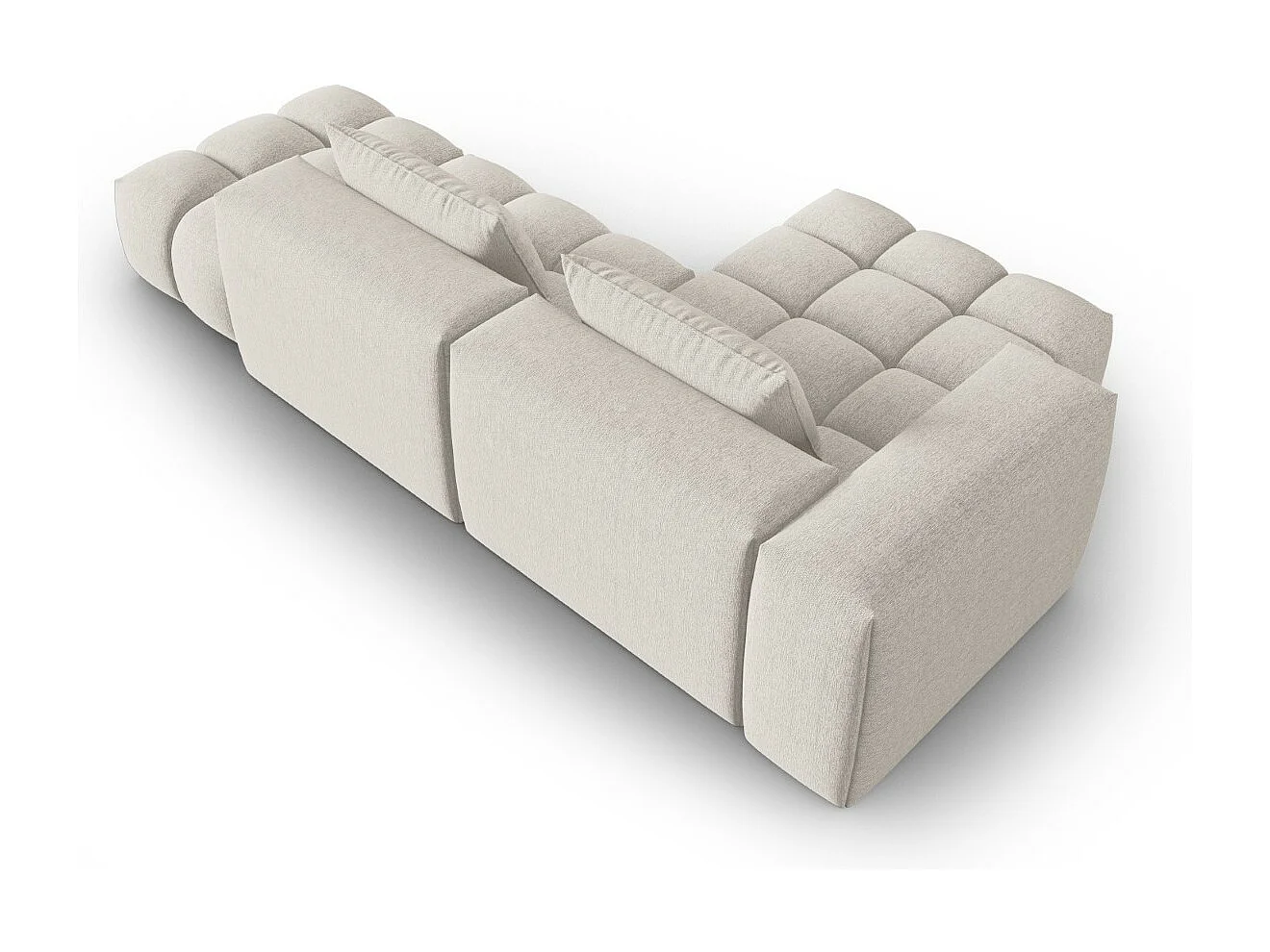 CXL by Christian Lacroix - Narożnik lewy panoramiczny, "Lorella" 4 miejsca tkanina strukturalna, beż - 265x145x70cm