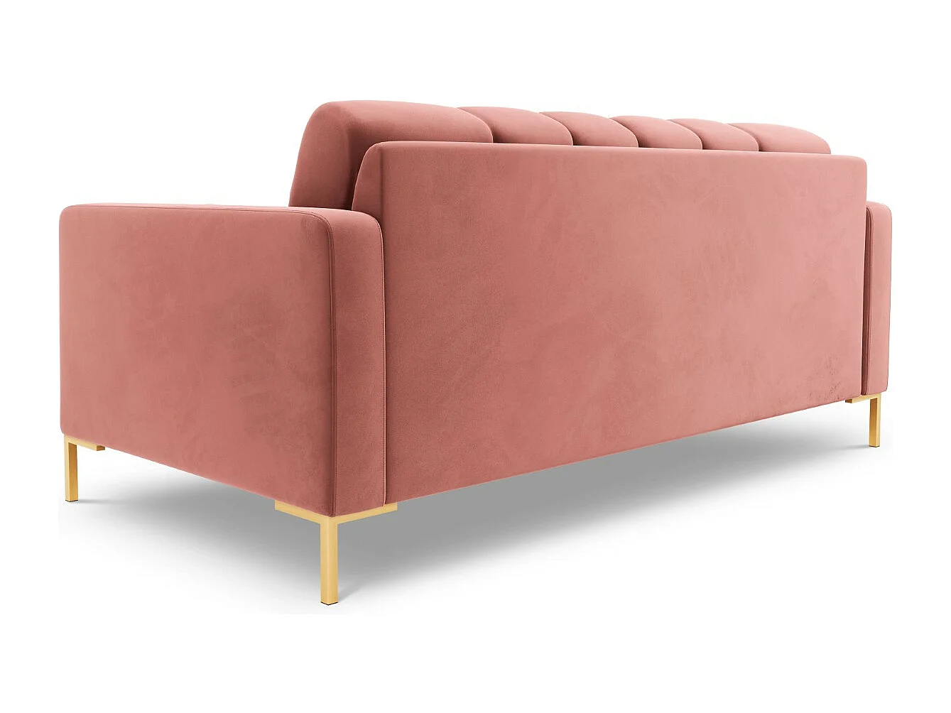 Cosmopolitan Design - Sofá "Bali" 2 lugares em veludo rosa - 152x92x75cm