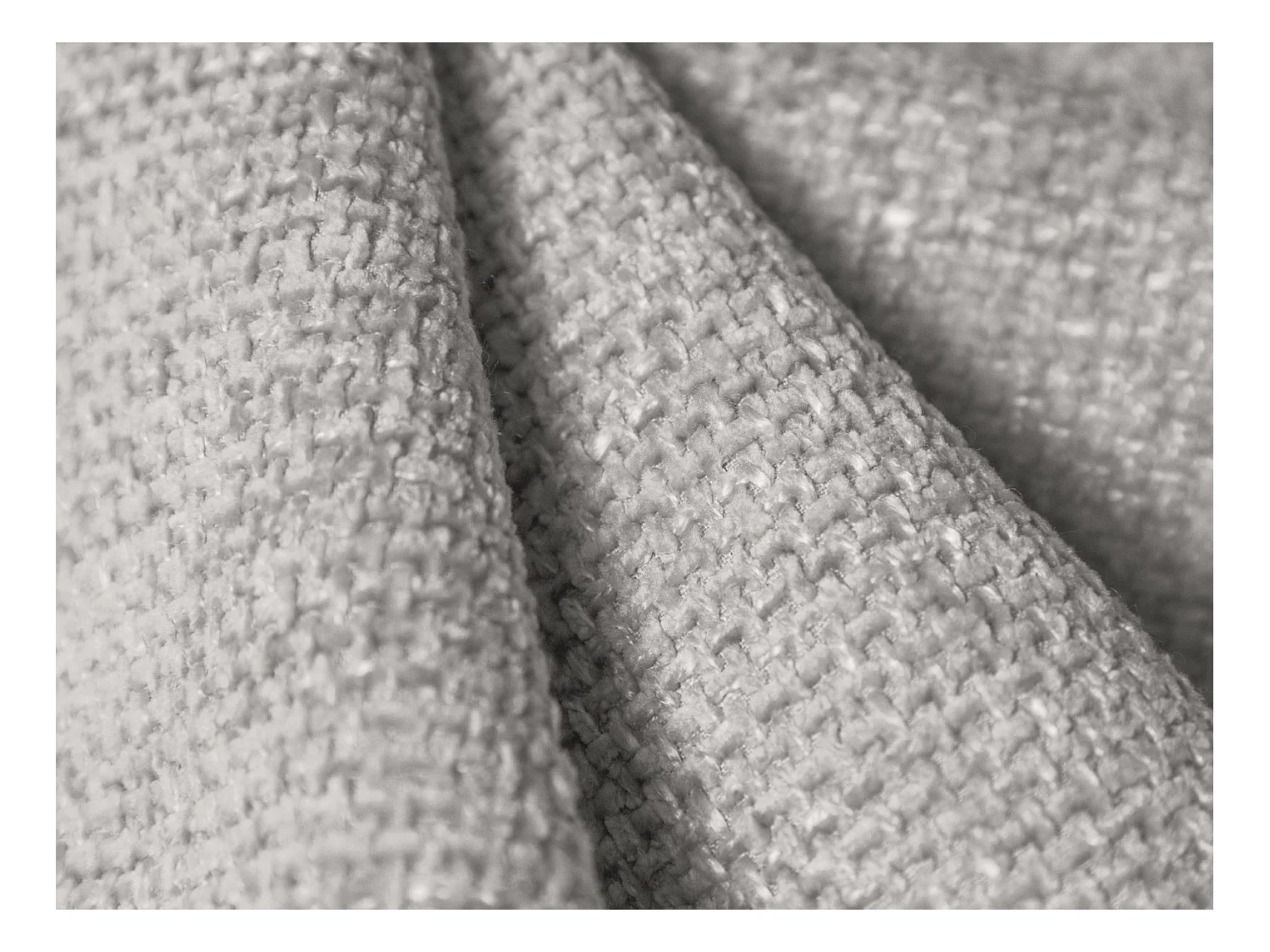 Cosmopolitan Design - Sofá "Arendal" 3 plazas de tejido chenilla gris claro - 204x102x70cm