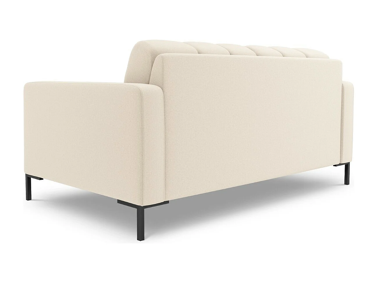 Cosmopolitan Design - 2-Sitzer Sofa "Bali" aus strukturiertem Stoff leichtes beige - 152x92x75cm