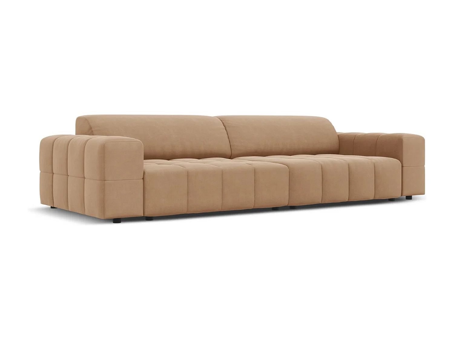 CXL by Christian Lacroix - 4-Sitzer Sofa "Luc" Sitzer aus Samt dunkelbeige - 244x102x70cm