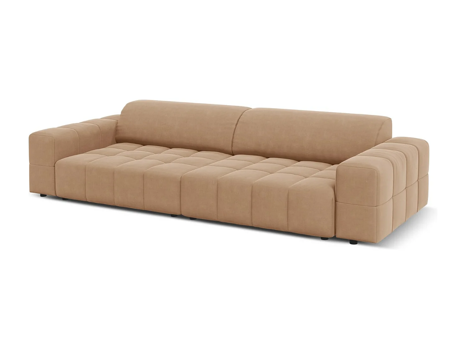 CXL by Christian Lacroix - 4-Sitzer Sofa "Luc" Sitzer aus Samt dunkelbeige - 244x102x70cm