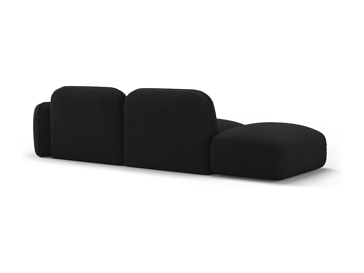 CXL by Christian Lacroix - 3-Sitzer modulares Sofa links "Lucien" Sitzer aus Samt anthrazit - 295x90x70cm