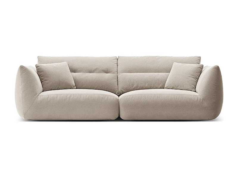 CXL by Christian Lacroix - 4-Sitzer modulares Sofa "Maurie" aus Chenille-Stoff leichtes beige - 264x107x90cm