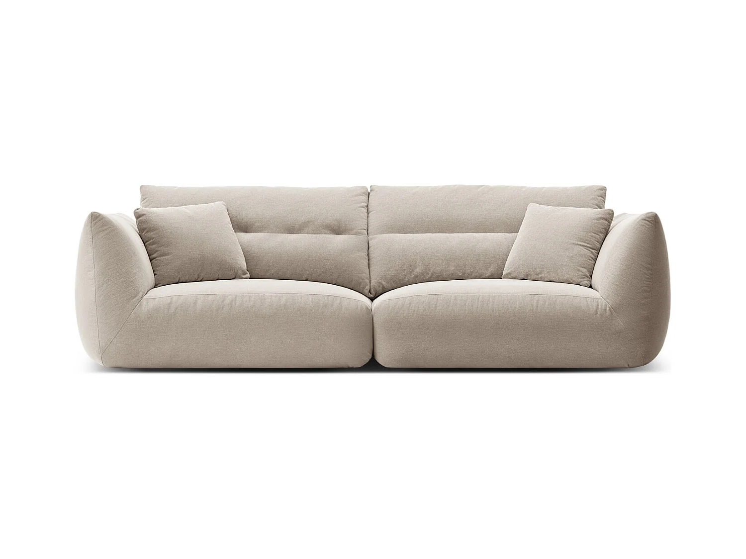 CXL by Christian Lacroix - Modulaire bank "Maurie" 4 zitplaatsen, Chenille, Lichtbeige - 264x107x90cm