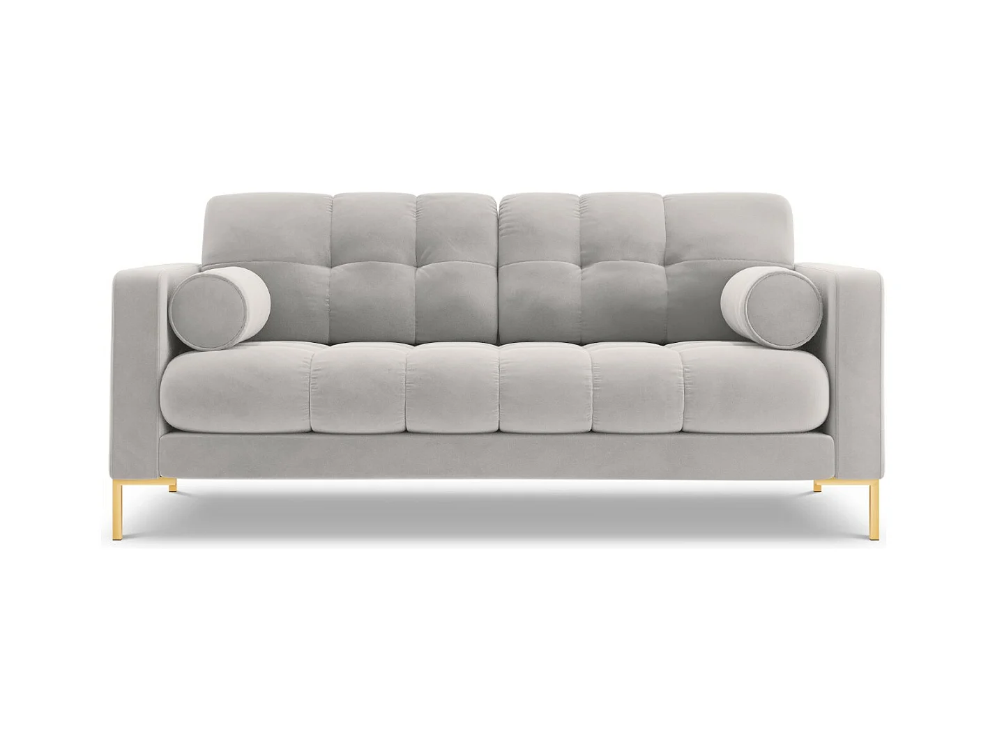 Cosmopolitan Design - Bank "Bali" 2 zitplaatsen, Flueel, Geld - 152x92x75cm
