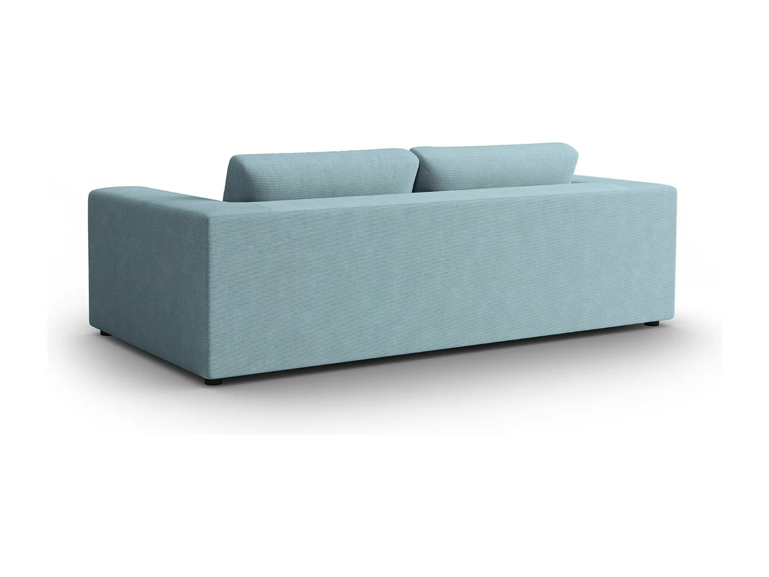 CXL by Christian Lacroix - Canapé "Tendance" 4 places en velours côtelé bleu clair - 262x122x72cm