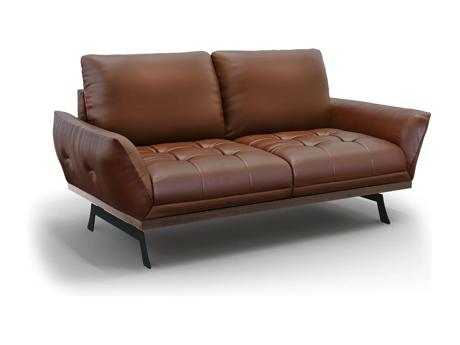 CXL by Christian Lacroix - 3-Sitzer Sofa "Olivier" Sitzer aus Echtleder braun - 188x95x87cm