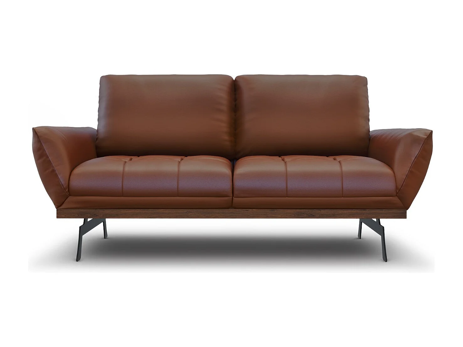 CXL by Christian Lacroix - 3-Sitzer Sofa "Olivier" Sitzer aus Echtleder braun - 188x95x87cm