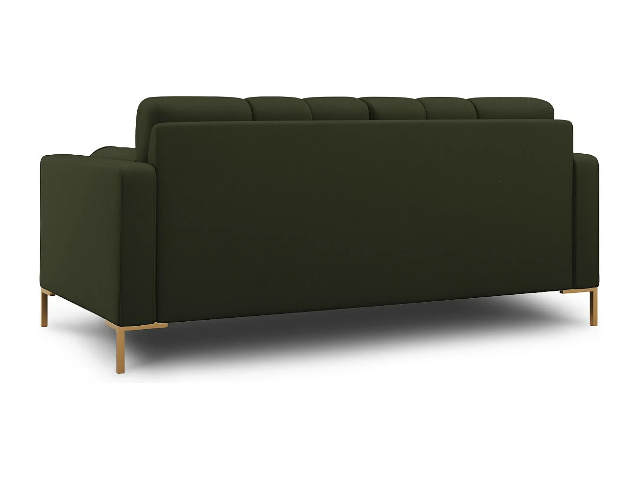 Cosmopolitan Design - Bank "Bali" 2 zitplaatsen, Structurele stof, Groente - 152x92x75cm