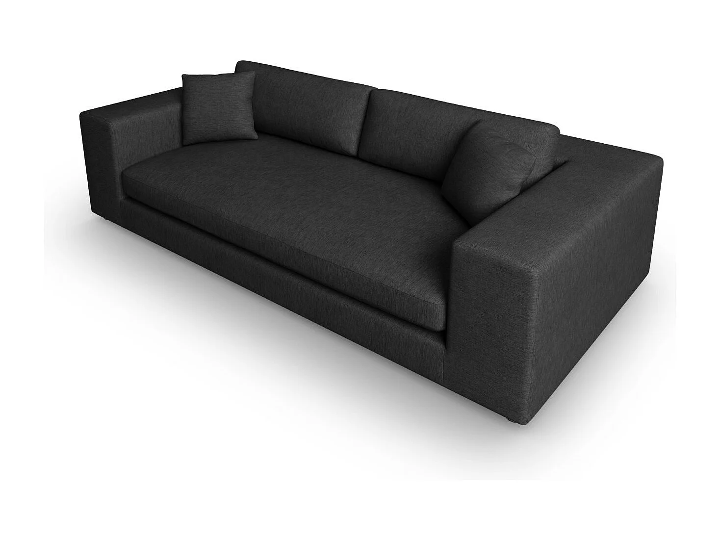 CXL by Christian Lacroix - Bank "Tendance" 4 zitplaatsen, Structurele stof, Zwart - 262x122x72cm