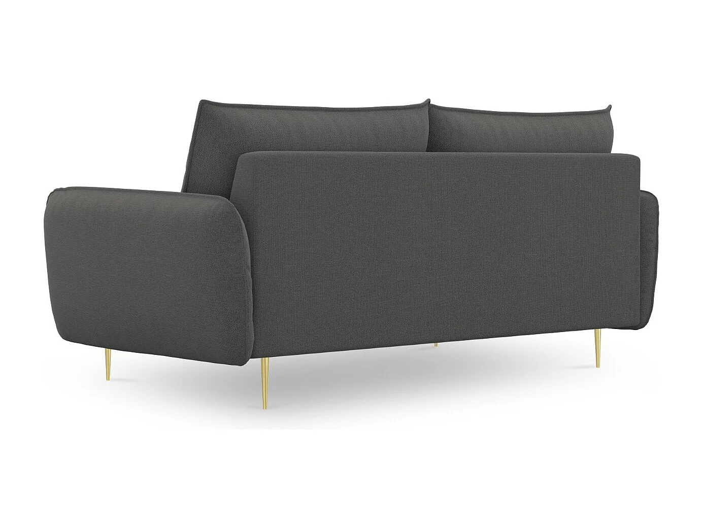 Cosmopolitan Design - Bank "Vienna" 3 zitplaatsen, Structurele stof, Donkergrijs - 200x92x95cm