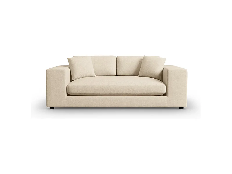 CXL by Christian Lacroix - Canapé "Tendance" 3 places en tissu structurel beige - 220x122x72cm