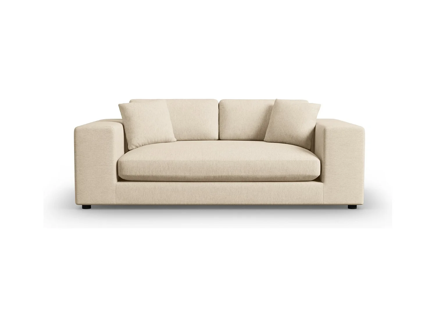 CXL by Christian Lacroix - Canapé "Tendance" 3 places en tissu structurel beige - 220x122x72cm