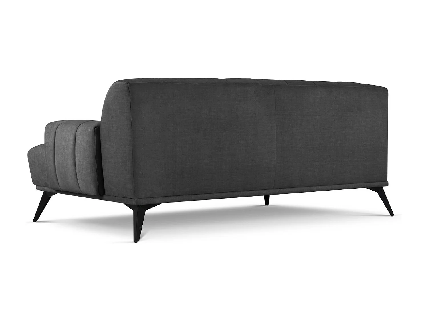 CXL by Christian Lacroix - Sofá "Rita" 3 plazas de terciopelo gris oscuro - 189x94x77cm