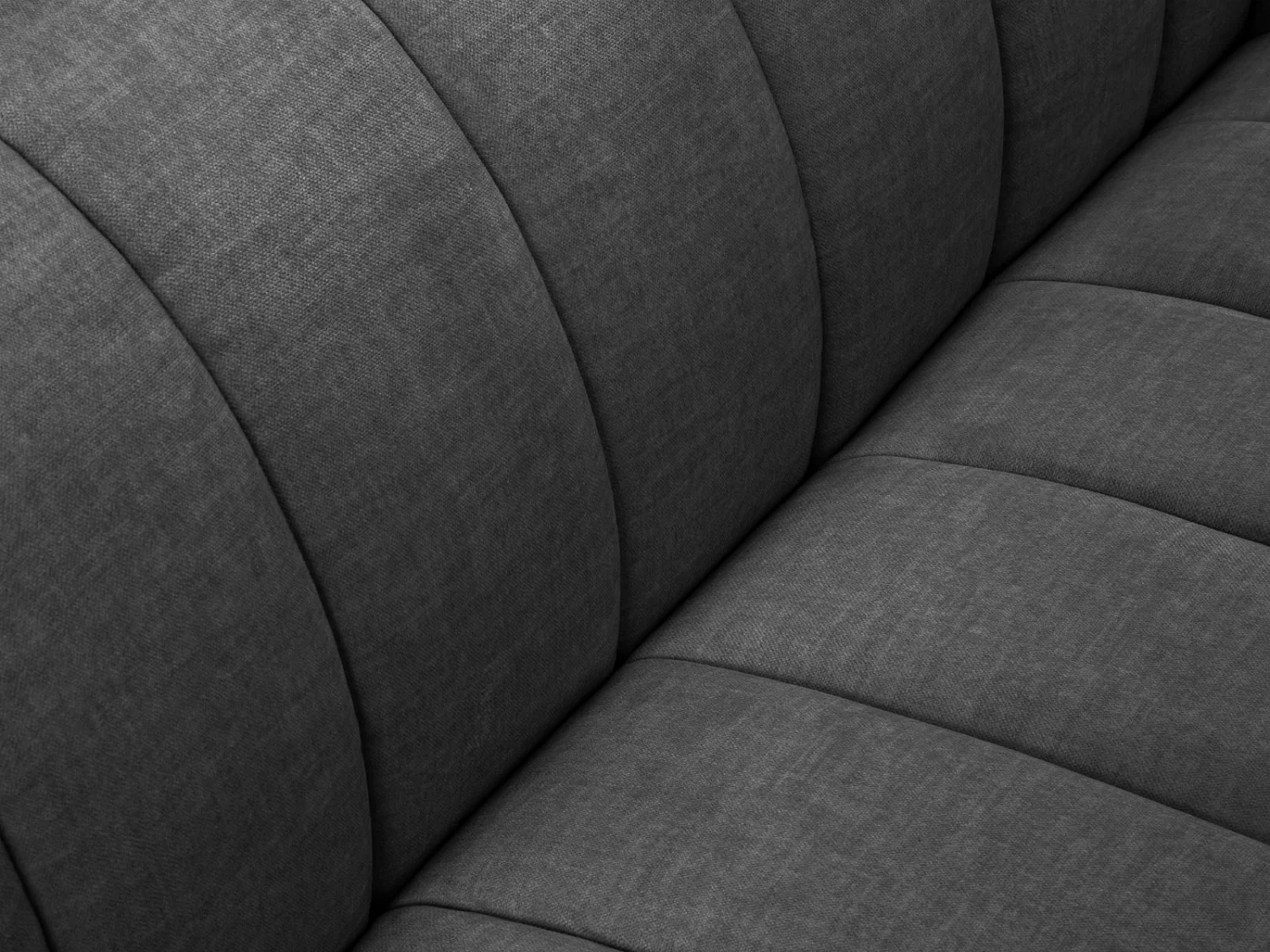 CXL by Christian Lacroix - Sofá "Rita" 3 plazas de terciopelo gris oscuro - 189x94x77cm
