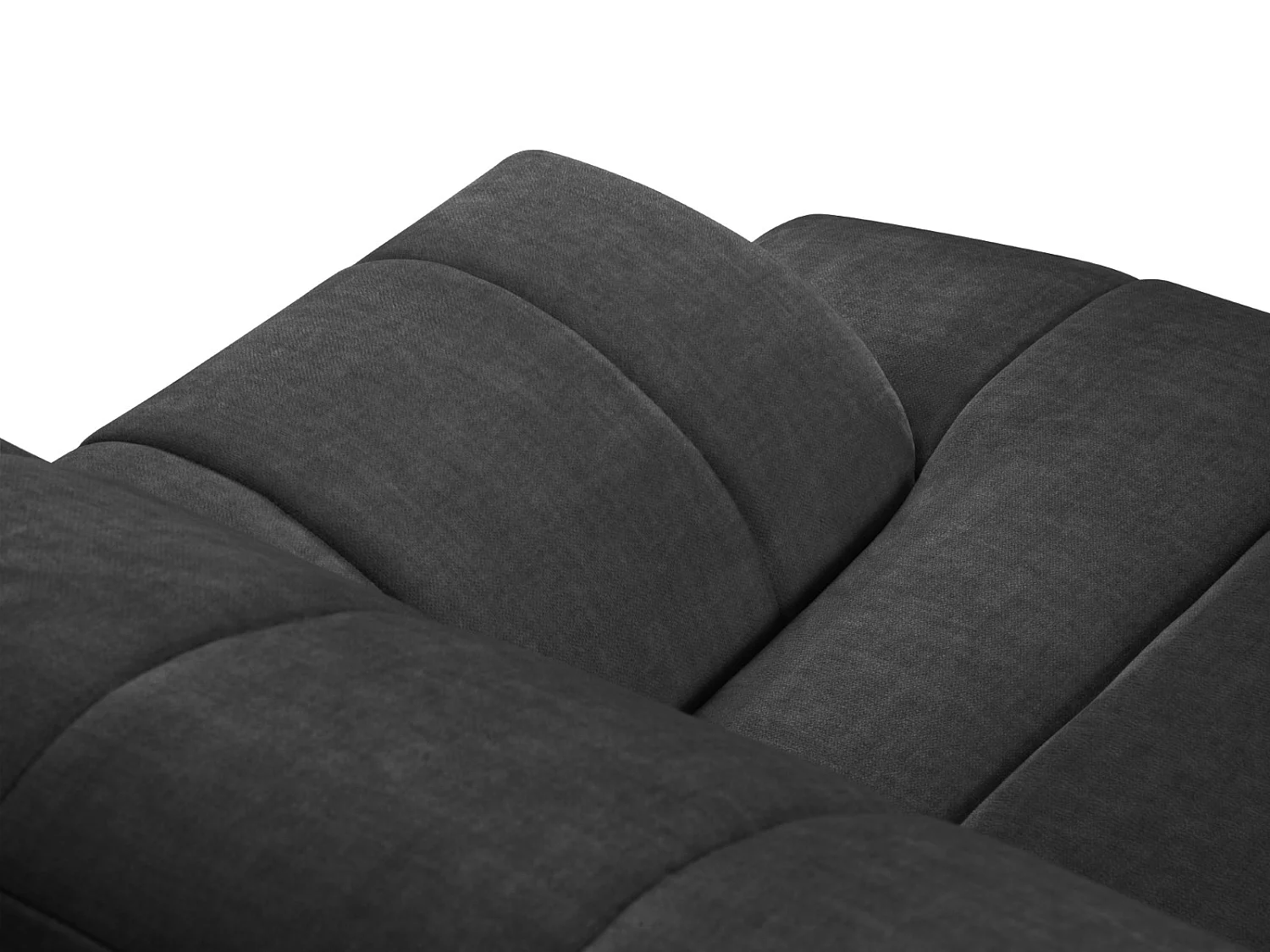 CXL by Christian Lacroix - Sofá "Rita" 3 plazas de terciopelo gris oscuro - 189x94x77cm