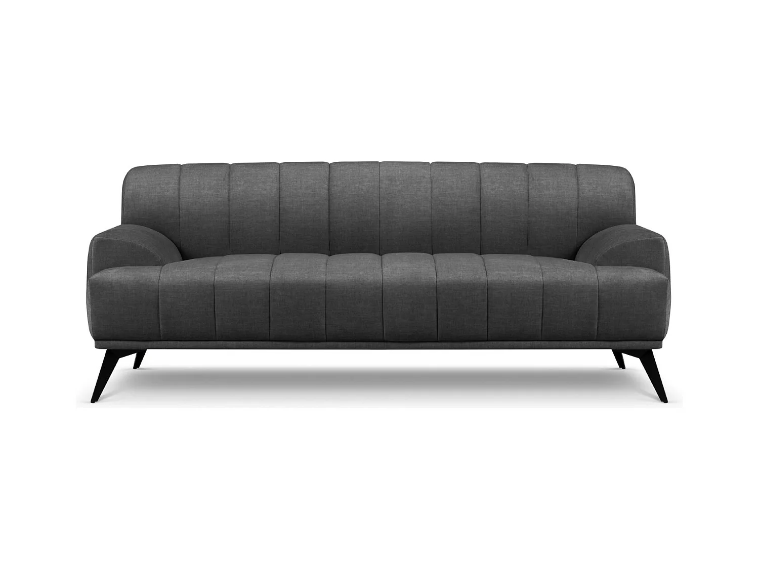 CXL by Christian Lacroix - Canapé "Rita" 3 places en velours gris foncé - 189x94x77cm