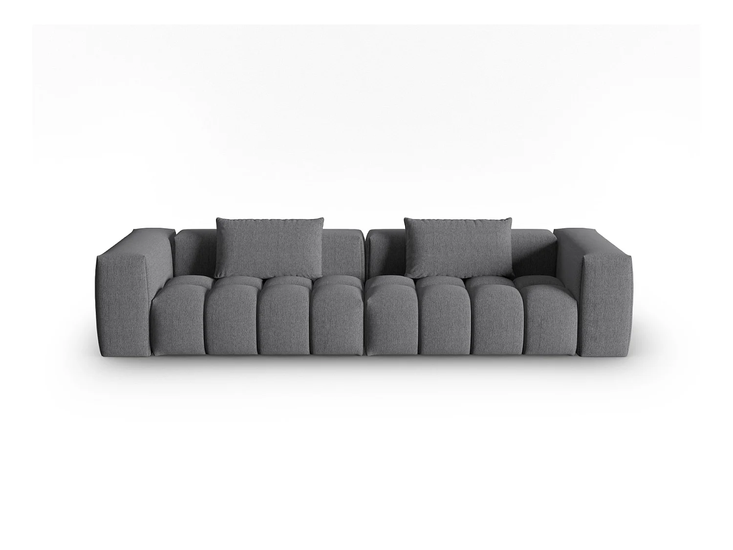 CXL by Christian Lacroix - Modulaire bank "Lorella" 5 zitplaatsen, Structurele stof, Grijs - 290x85x70cm