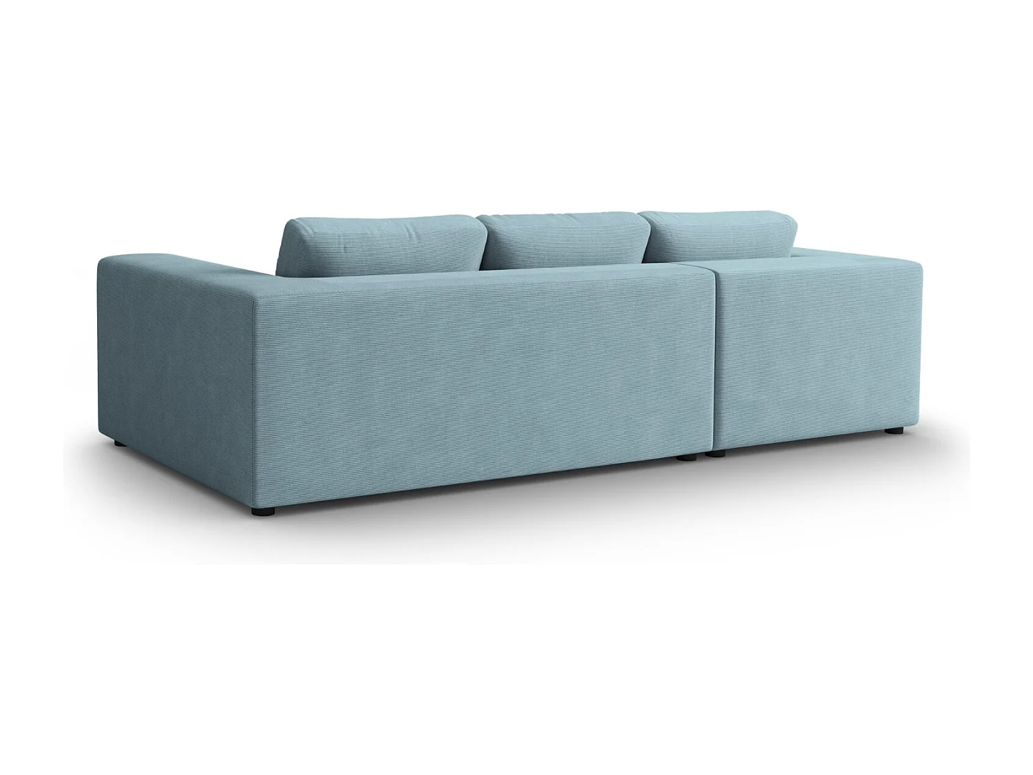 CXL by Christian Lacroix - 5-Sitzer Ecksofa links "Tendance" Sitzer aus Cord hellblau - 282x174x72cm